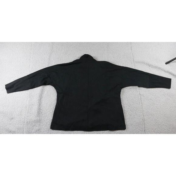 New Pact Organic Womens Jacket L Black Relaxed Airplane Blazer Sample - Picture 9 of 9